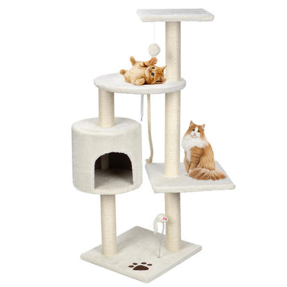 Cat Tree 44" Stability Scratching Multi Level Activity Center Kitty Condo Furniture - LIVINGbasics®