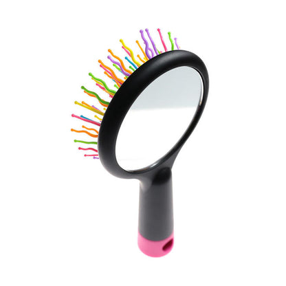 Rainbow Volume Anti-Static Magic Hair Brush With Mirror - LIVINGbasics®