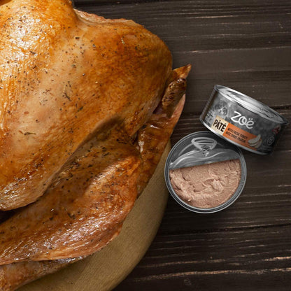 Pate Wet Food With Fresh Turkey For Cats - 85 G (3 Oz) - Zoë