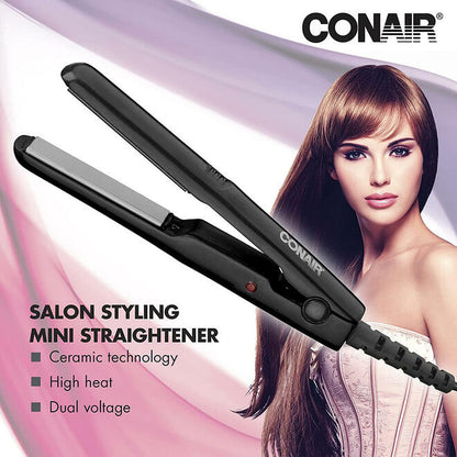 Dual Voltage 1/2" Mini Ceramic Flat Iron - Conair