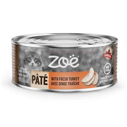 Pate Wet Food With Fresh Turkey For Cats - 85 G (3 Oz) - Zoë