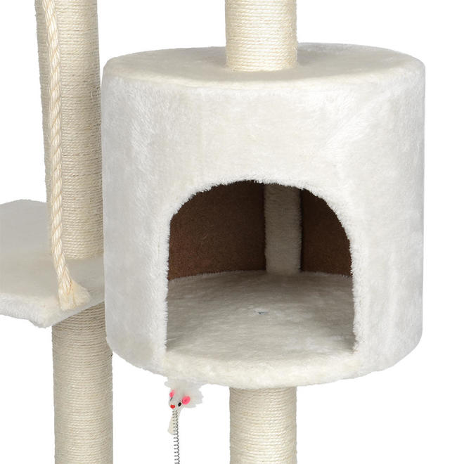 Cat Tree 44" Stability Scratching Multi Level Activity Center Kitty Condo Furniture - LIVINGbasics®