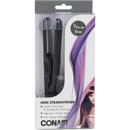 Dual Voltage 1/2" Mini Ceramic Flat Iron - Conair