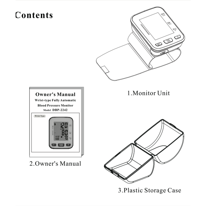 Wrist Digital Blood Pressure Monitor, Portable Automatic LCD Display - LIVINGbasics®