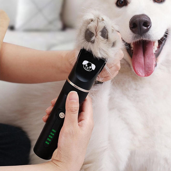 Professional Low Noise Rechargeable Cordless Pet Hair Clippers For Cat & Dog, Black - LIVINGbasics®