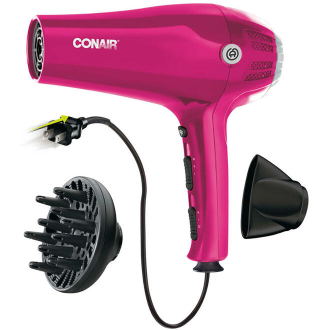 Cord-Reel Ceramic Hair Dryer With Concentrator And Diffuser - Conair