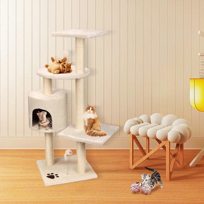 Cat Tree 44" Stability Scratching Multi Level Activity Center Kitty Condo Furniture - LIVINGbasics®