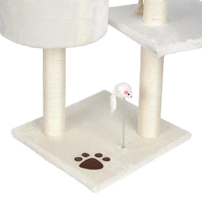 Cat Tree 44" Stability Scratching Multi Level Activity Center Kitty Condo Furniture - LIVINGbasics®