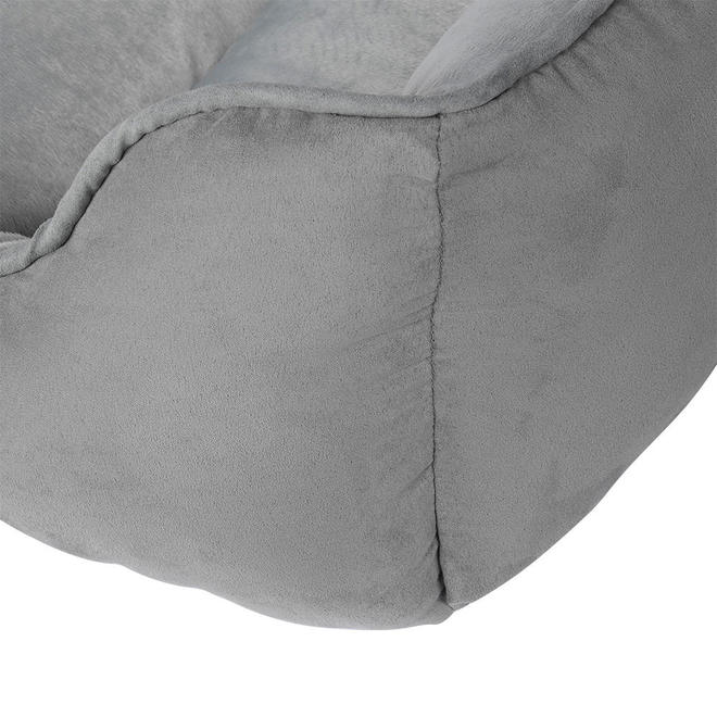 Pet Bed Suede Cover 100% Super-Soft Velvet Mattress, Light Gray, 32x24x10" - LIVINGbasics®
