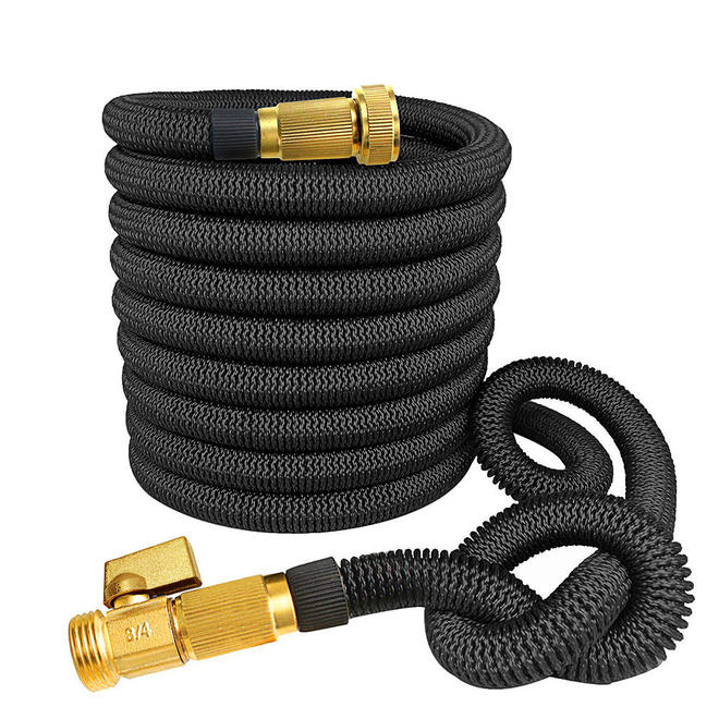 Strongest Expandable Garden Hose With Solid Brass Connector, Expand Up To 25FT, Black - Yardlab™